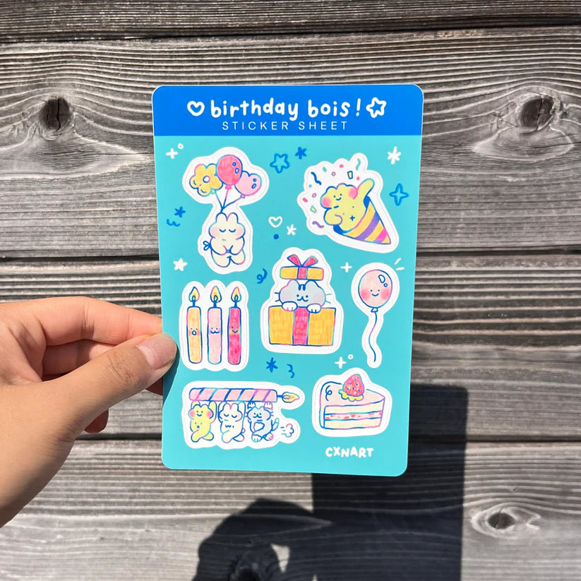 "Birthday Bois" Sticker Sheet