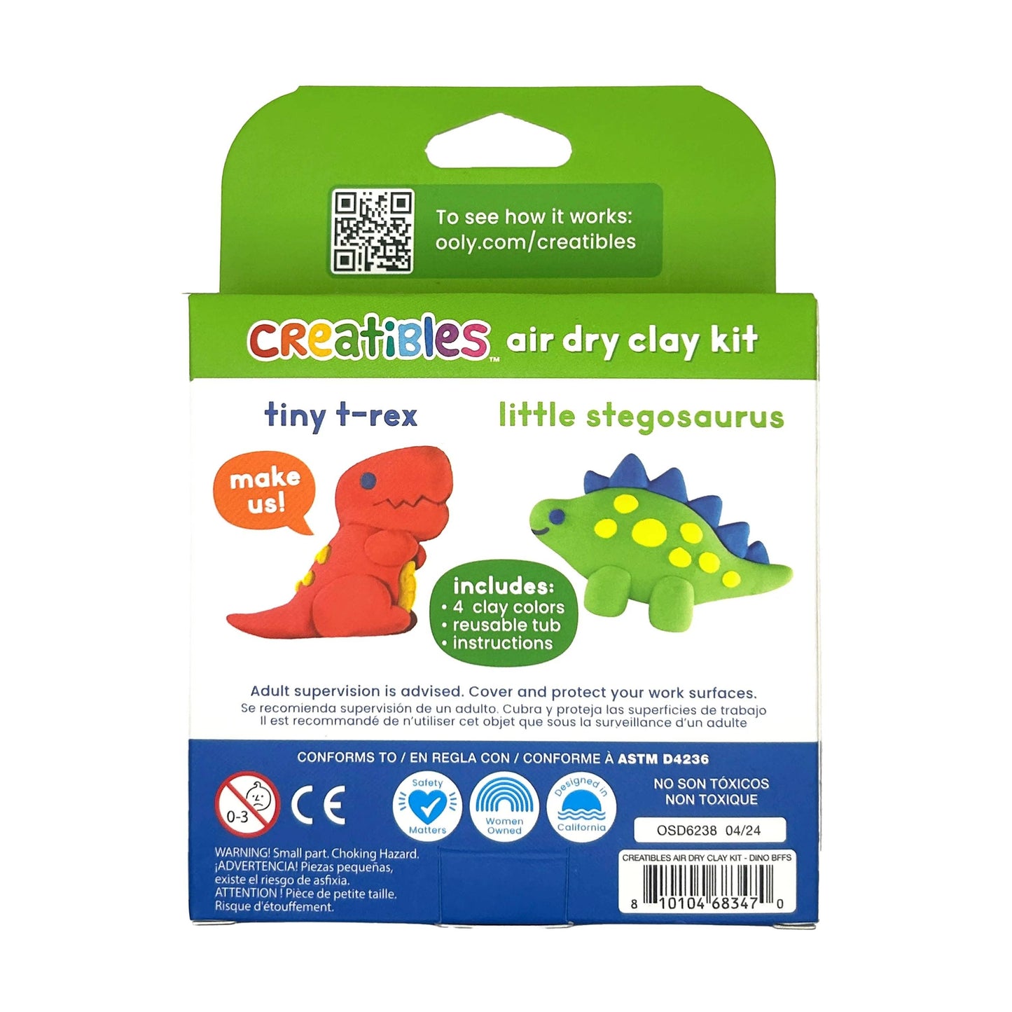 Creatibles Air Dry Clay Kit - Dino Pals