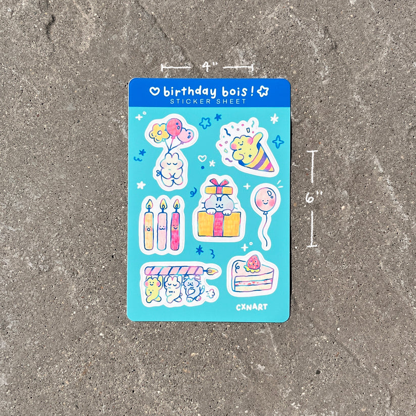 "Birthday Bois" Sticker Sheet