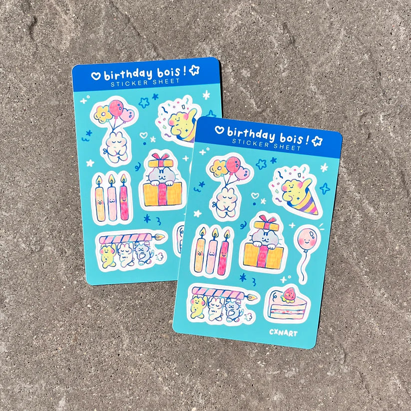 "Birthday Bois" Sticker Sheet
