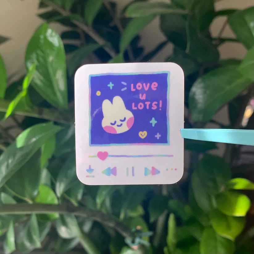 "Love U Lots" Bunny Sticker