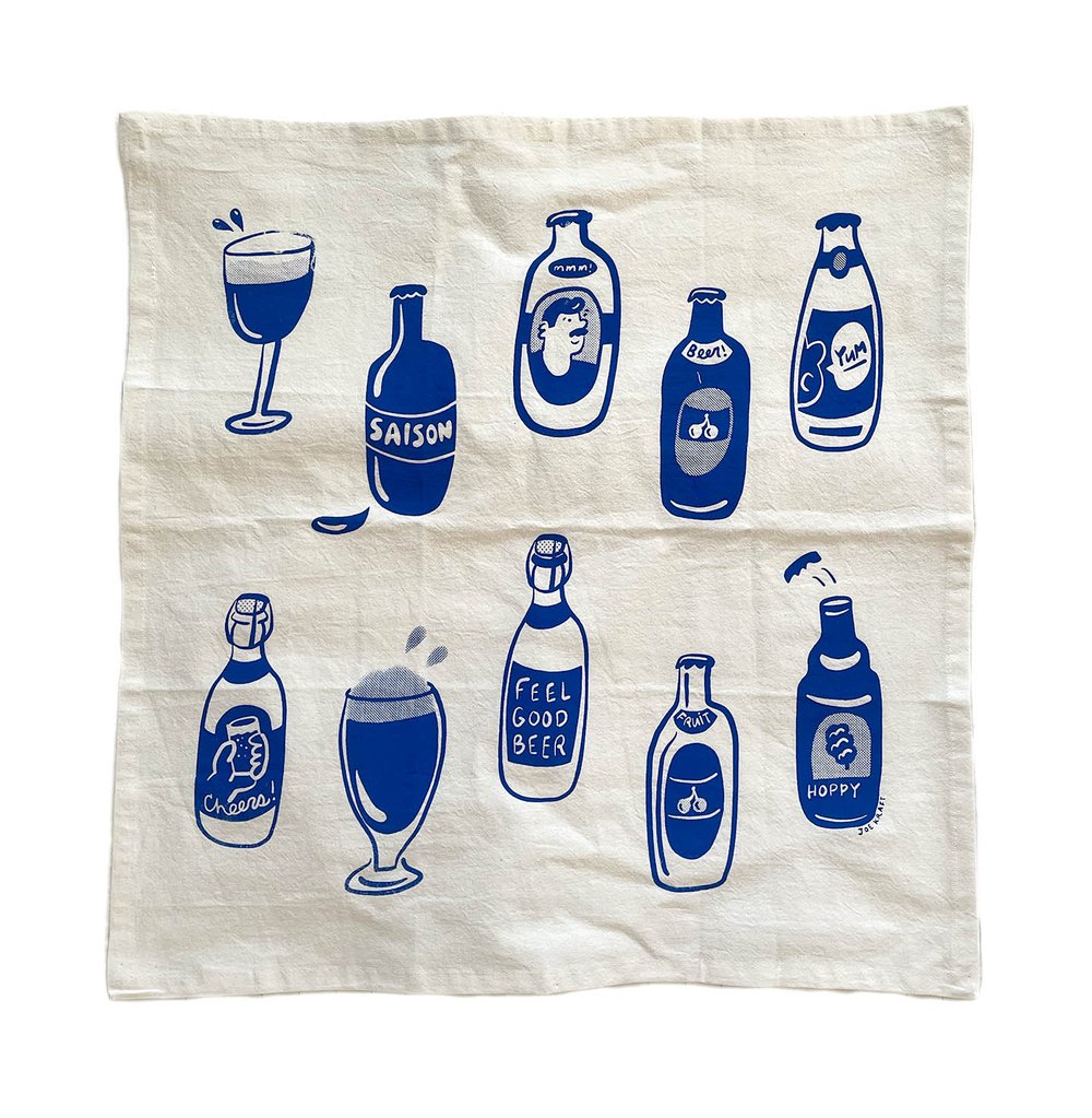 "Beer Bottle" Tea Towel