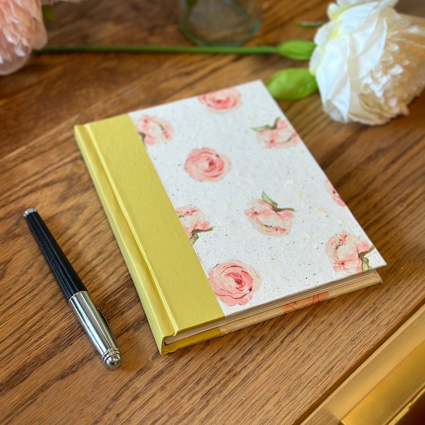 Handbound Journal - Peonies