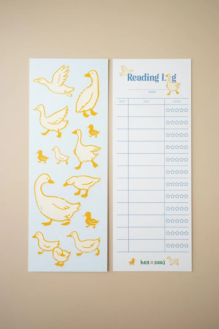 Quack Tracks - Reading Log Bookmark