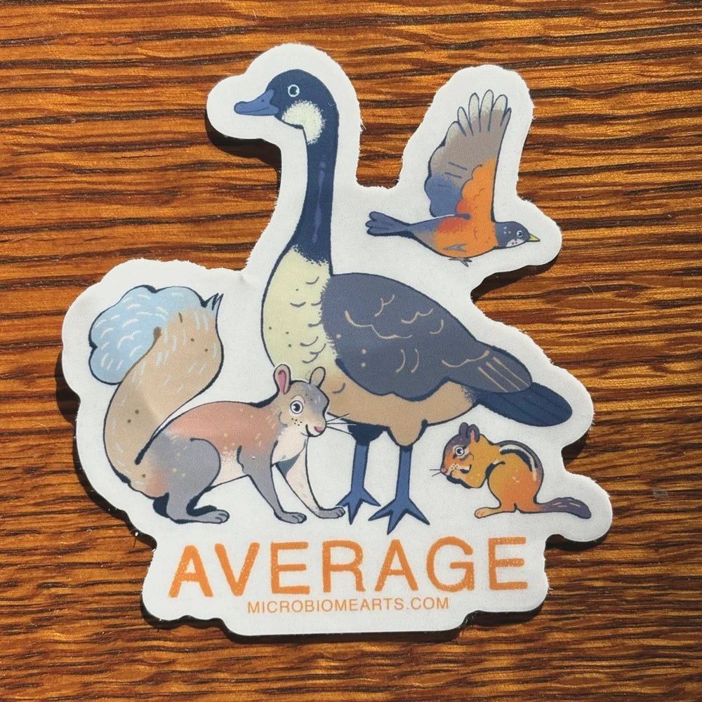 Average Animals Vinyl Sticker