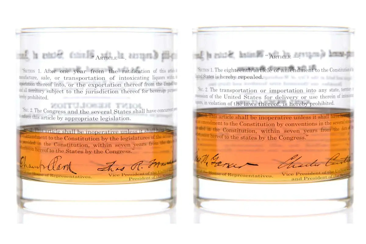 Rocks Glass Pair - 18th and 21st Prohibition Amendment