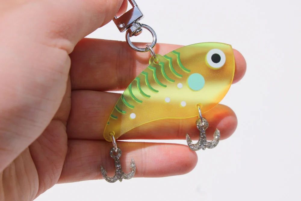 Fishing Lure Charm - Yellow