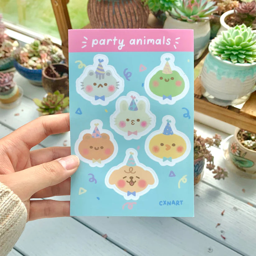 "Party Animals" Sticker Sheet