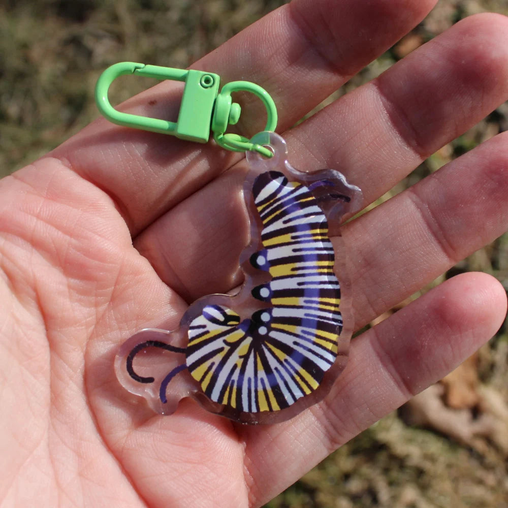 Monarch Caterpillar Keychain