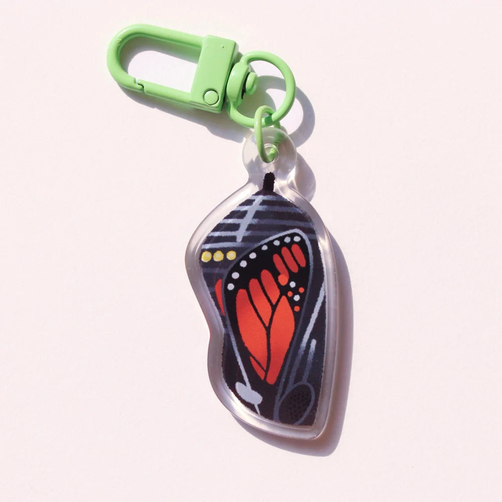 Monarch Chrysalis Keychain