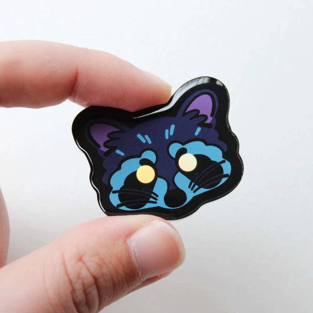 Nighttime Raccoon Pin