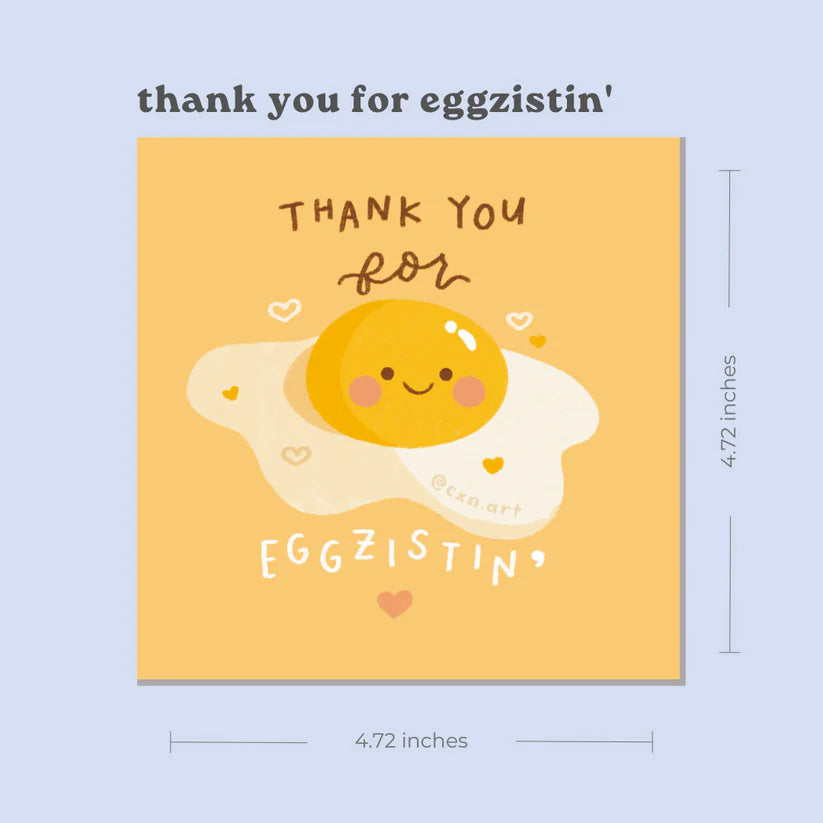 "Thank You for Eggzistin'" Art Print & Postcard