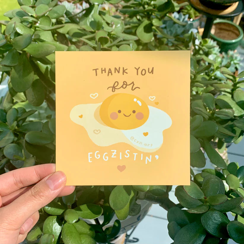 "Thank You for Eggzistin'" Art Print & Postcard