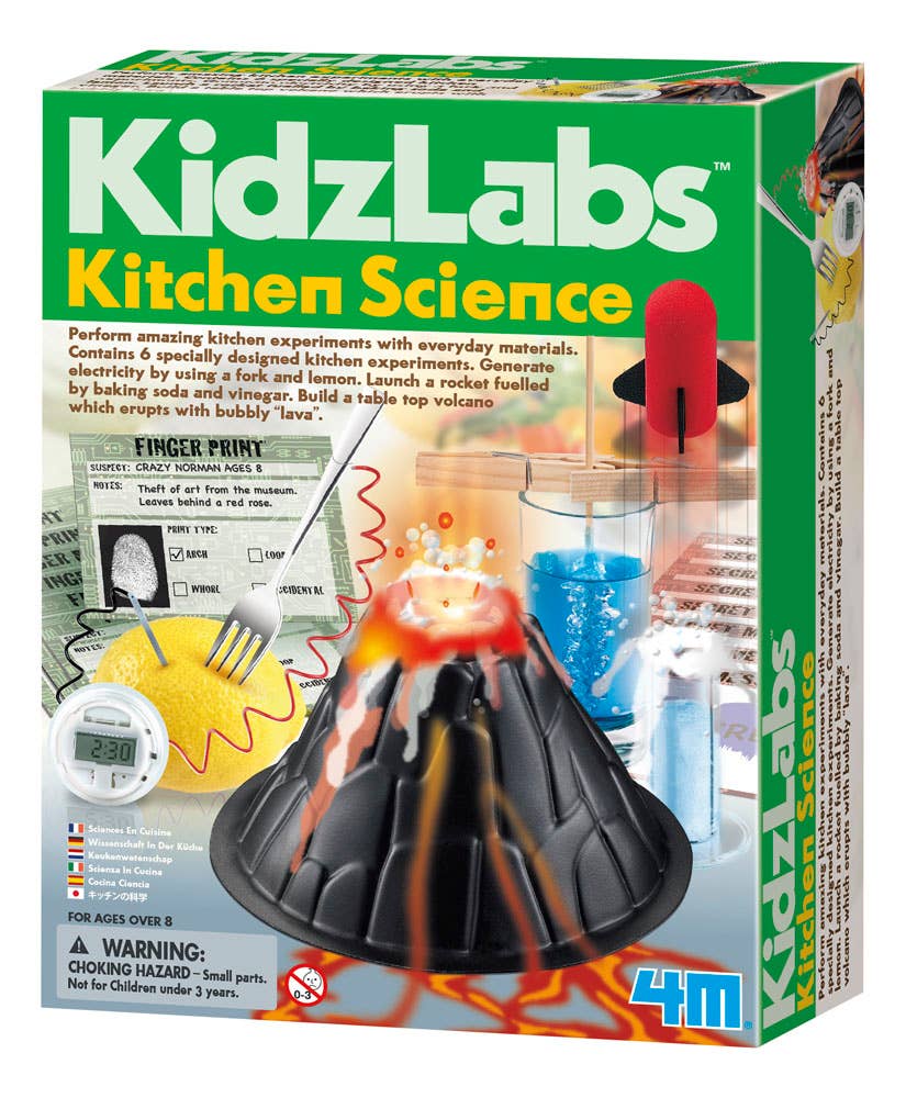 Front view of the box packaging for the Volcano Making Kit.