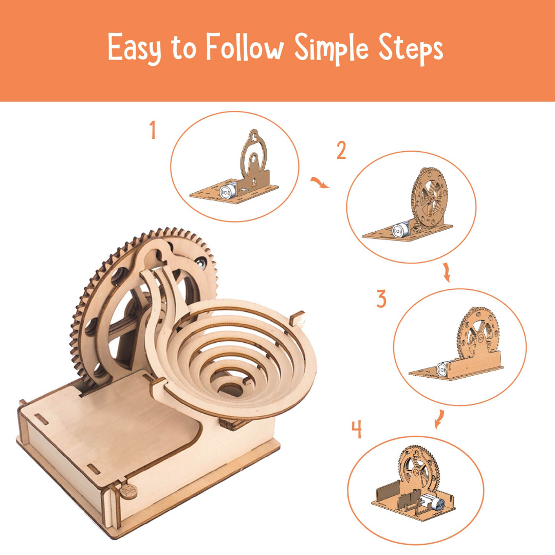 A sample building and sample instructions from the “STEAM Activity Bag: Encourage Innovation”.