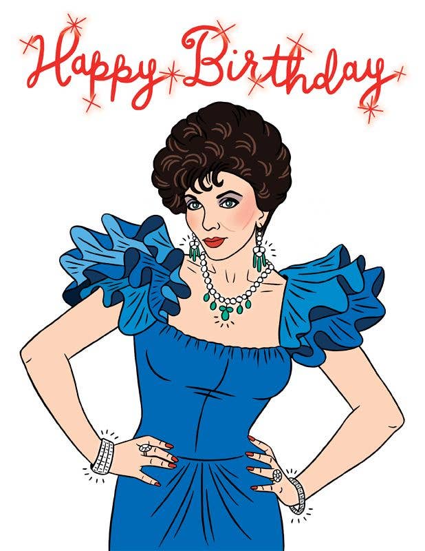 Dynasty themed card, reading “Happy Birthday”.
