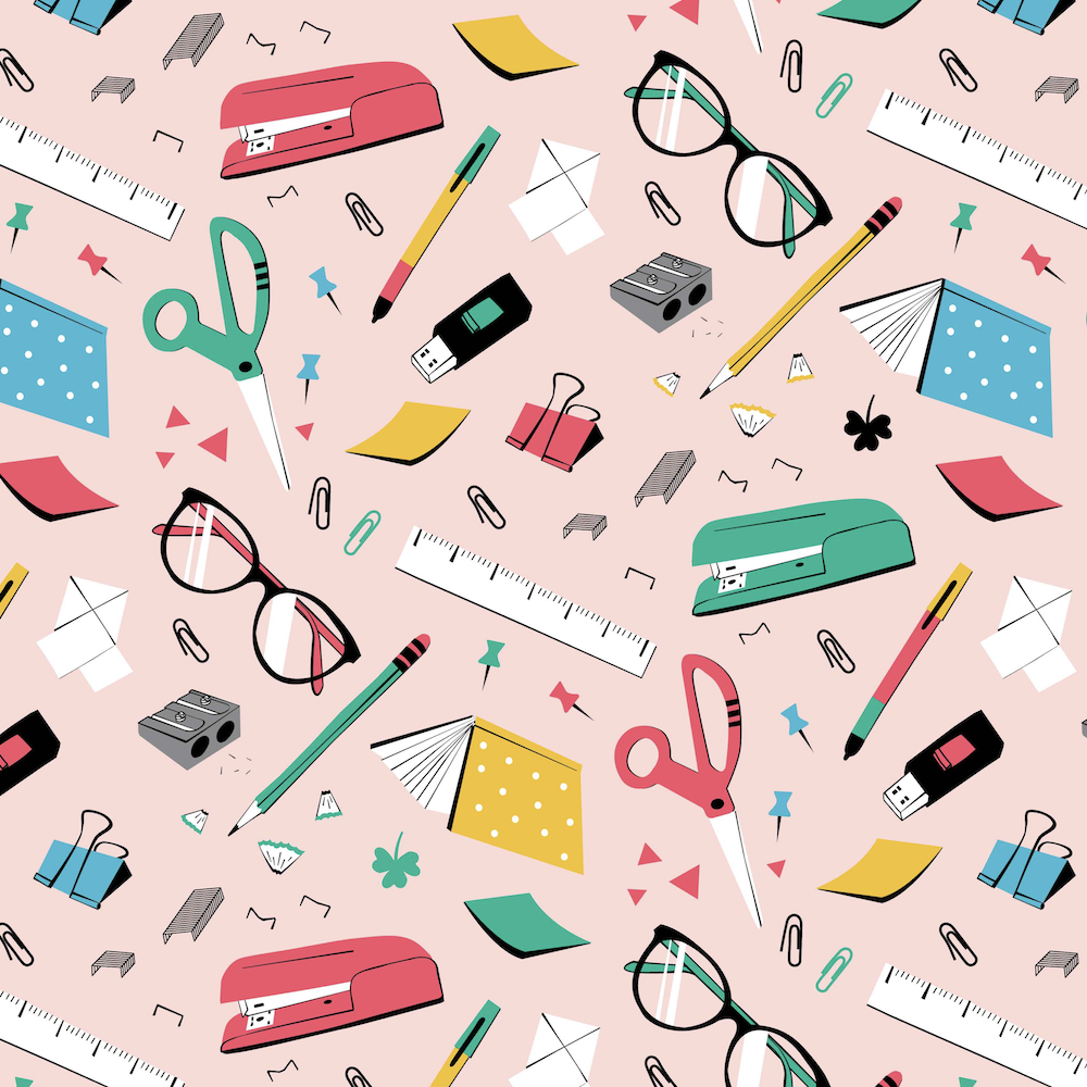 Image of School Days Scarf pattern design.