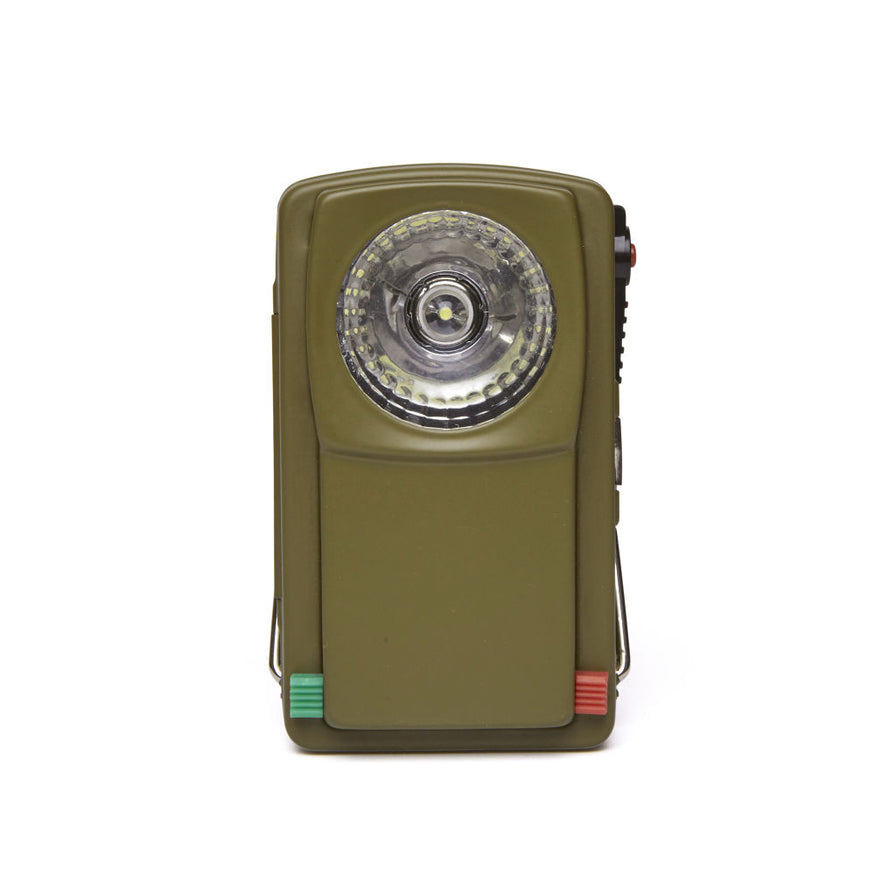 Photo of the Huckleberry Morse Code Light, on a white background.