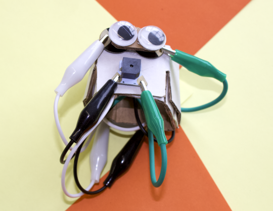 Photo of an example build from the Sparking Sense Kit by Teknikio.