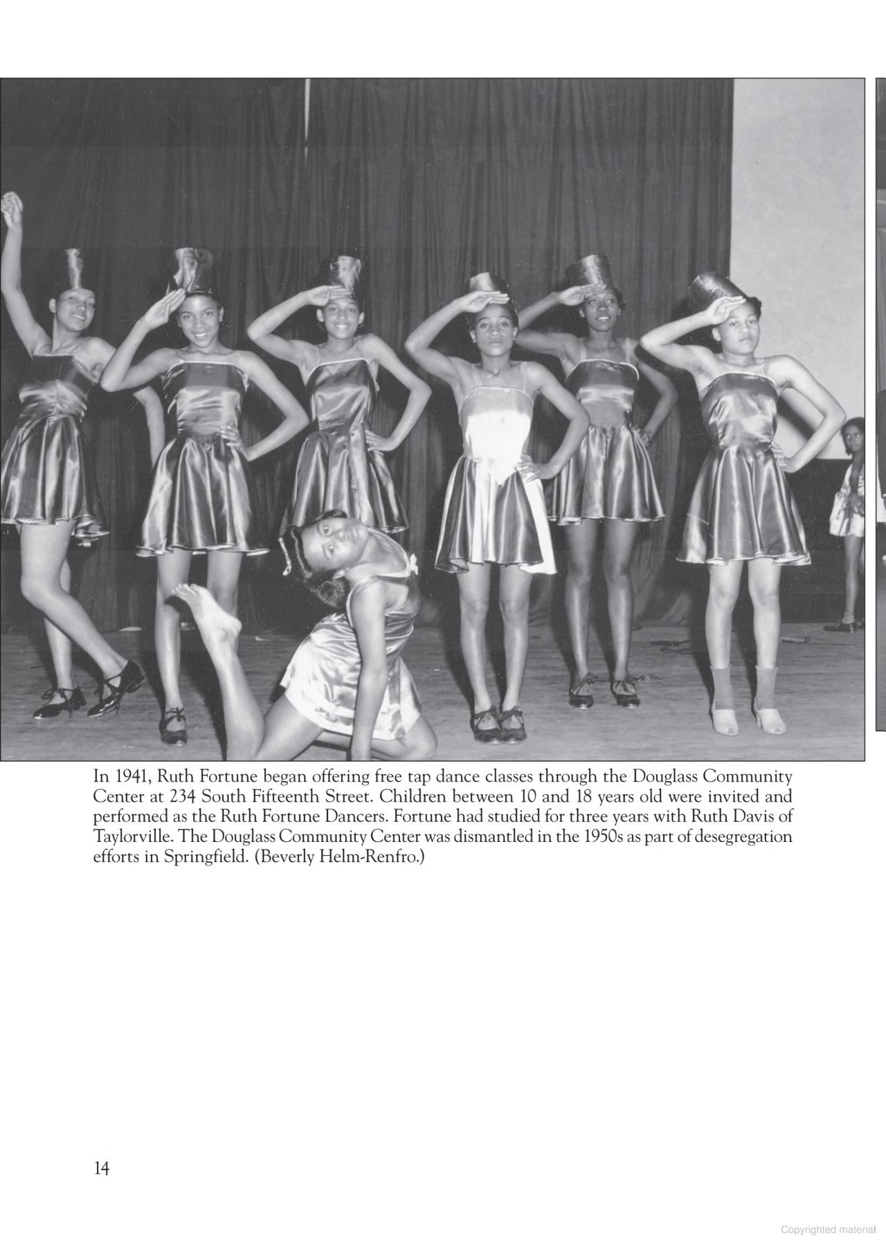 Page 14, the Ruth Fortune page from “African Americans in Springfield”.