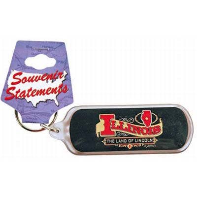 Image of the “Lucite Banner” Illinois Keychain.