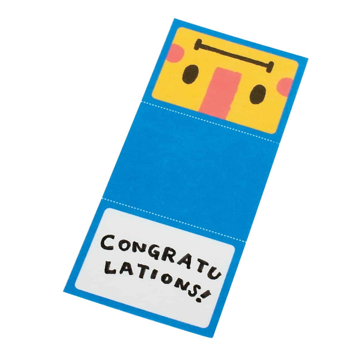 Message section of the Congratulations wooden greeting card.