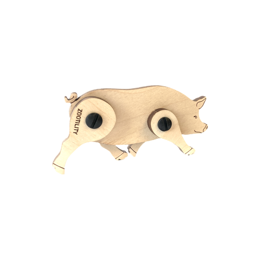 Photo of the “Pig” Animal DIY Kit, fully built.