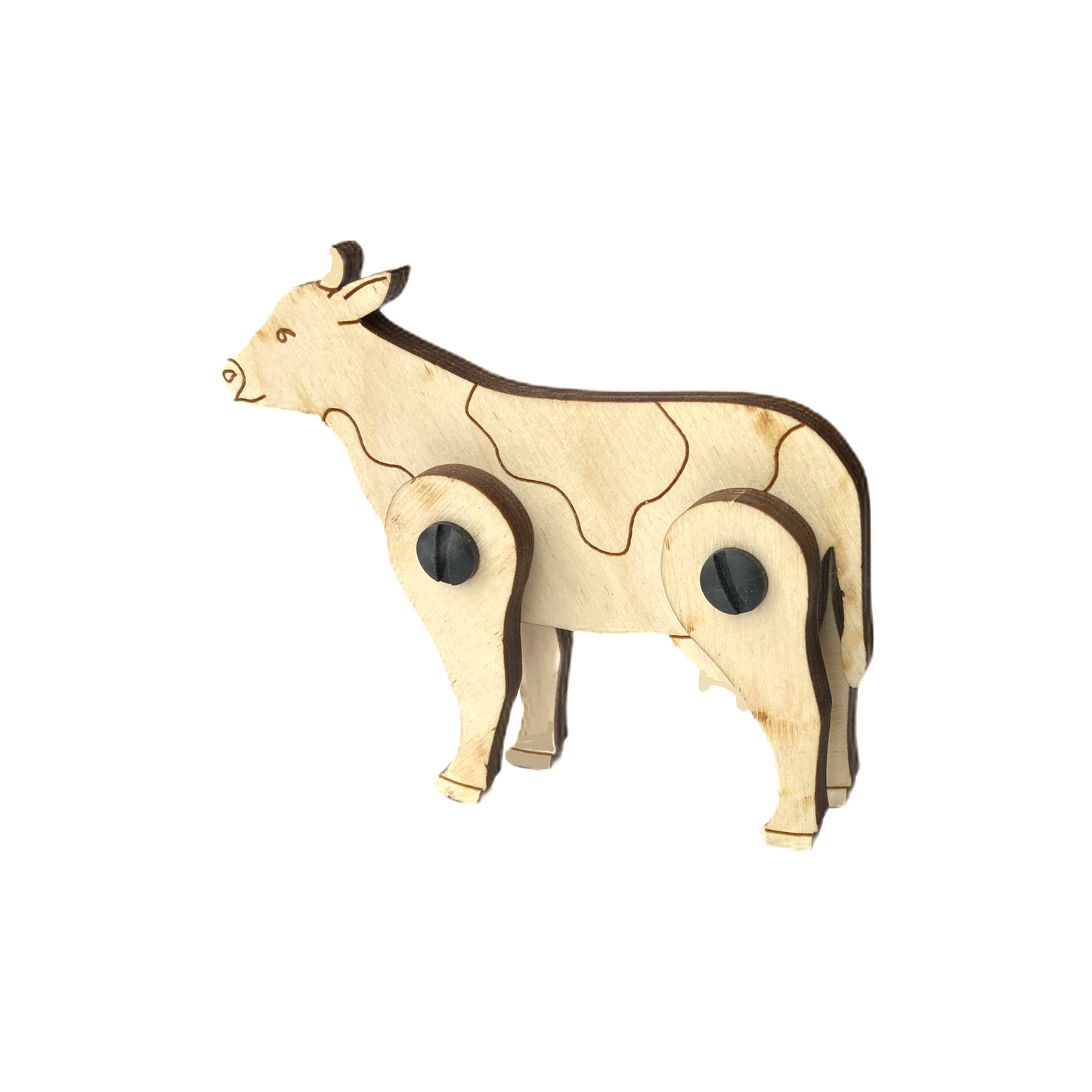 Photo of the “Cow” Animal DIY Kit, fully built.