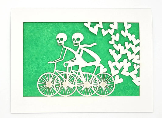 2 Calaveras on Bikes Note Card