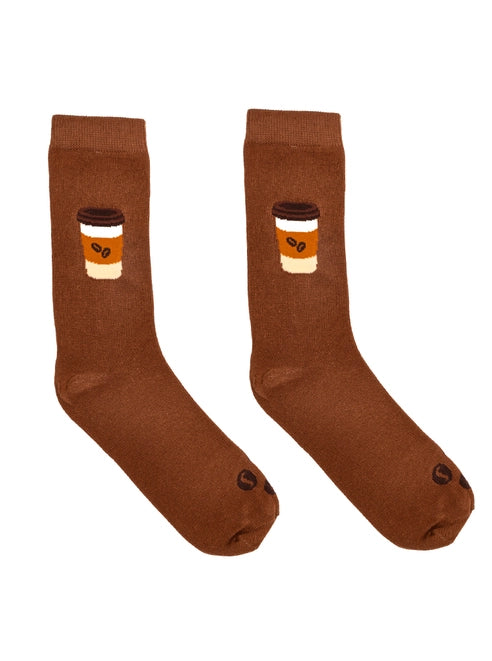 Coffee 3D Packaged Crew Socks