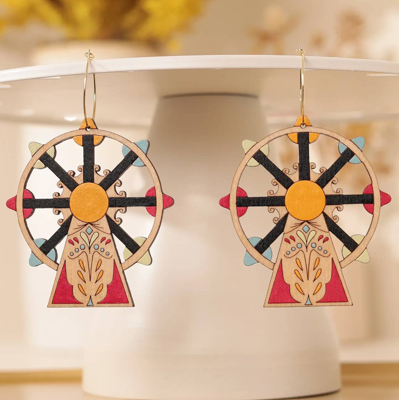 Ferris Wheel Hoop Earrings