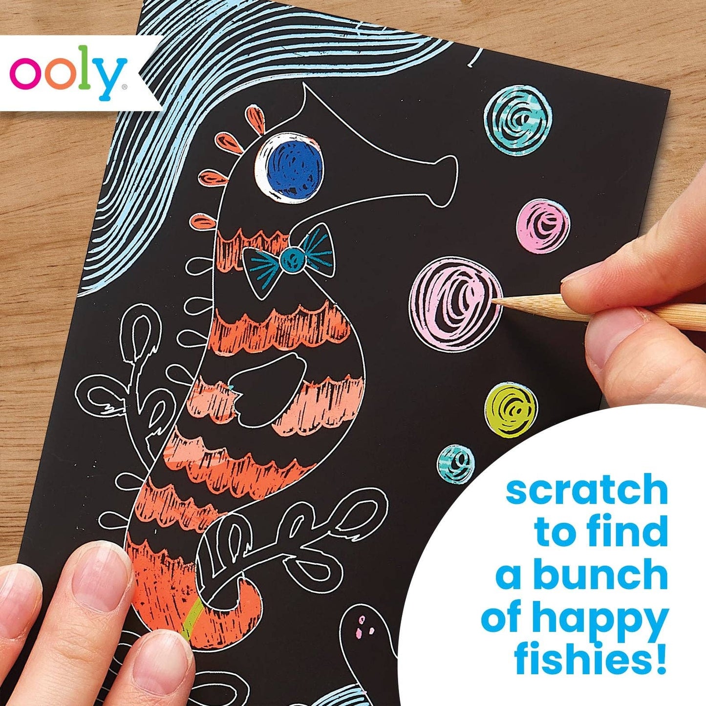 Scratch & Scribble Mini Scratch Art Kit - Friendly Fish