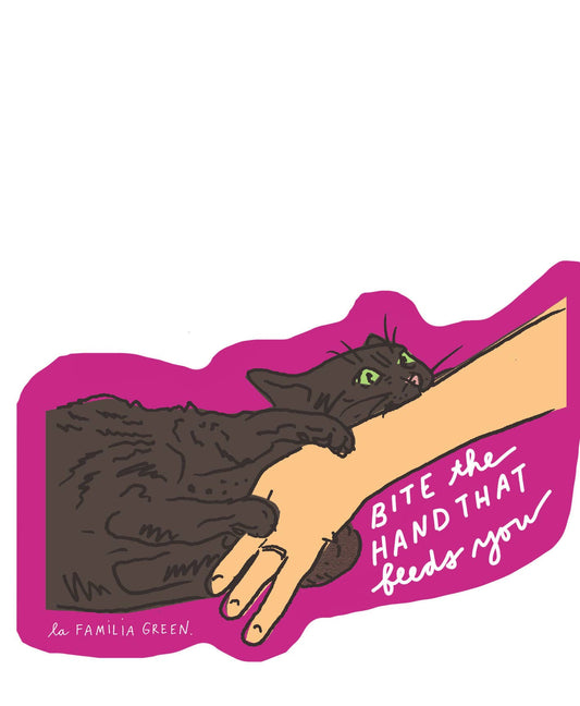 Cat Bite Sticker