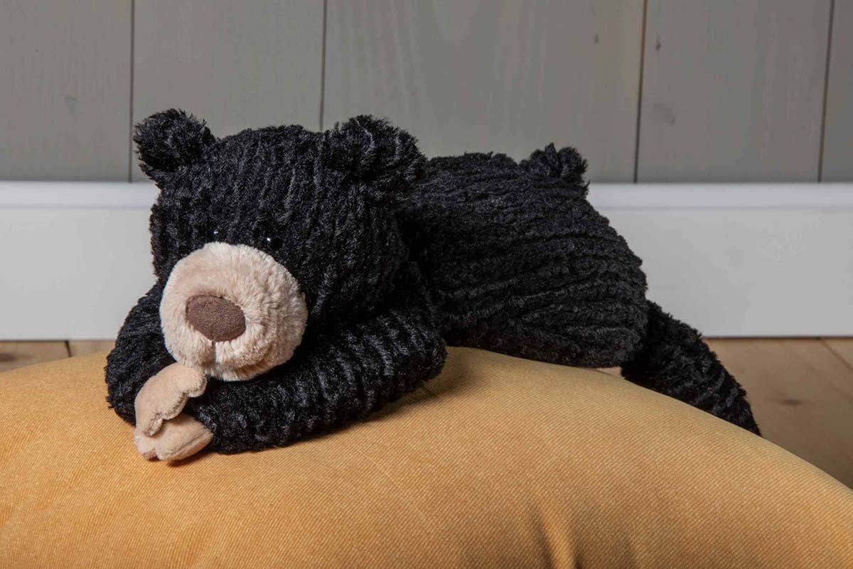 Cozy Toes Black Bear Plush