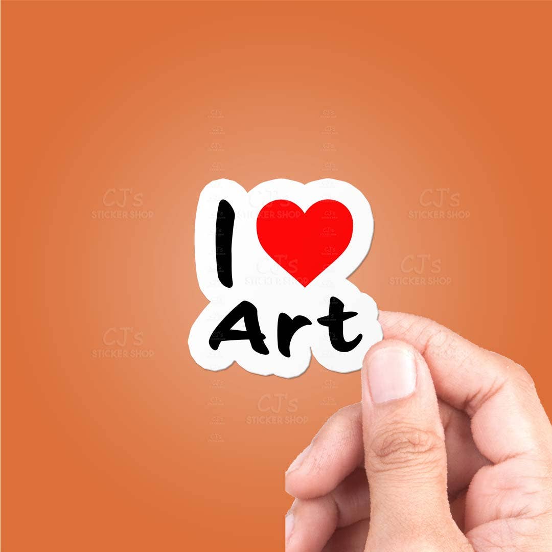 I Love Art Sticker Vinyl Decal