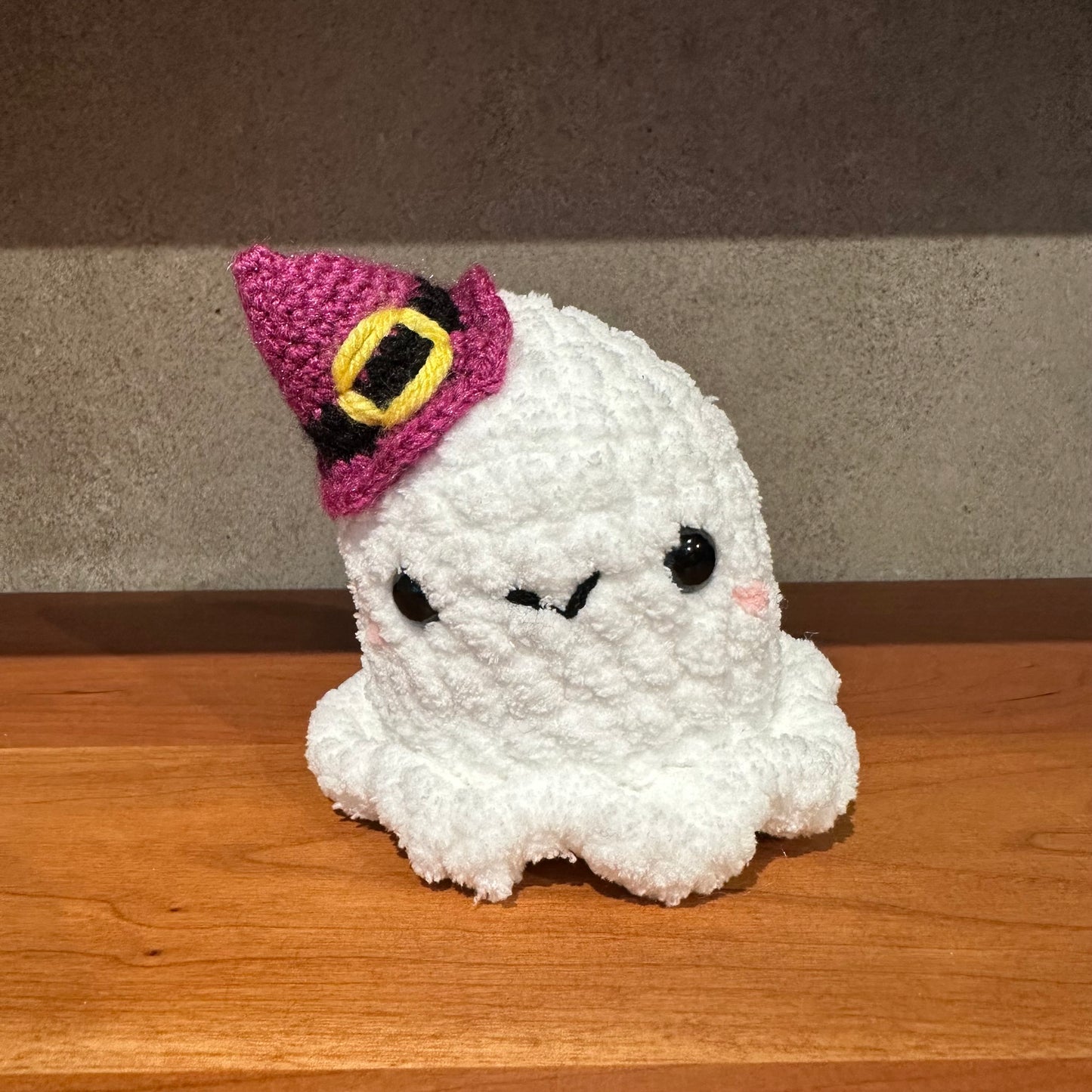 Ghost with Witch Hat - Crochet Plush