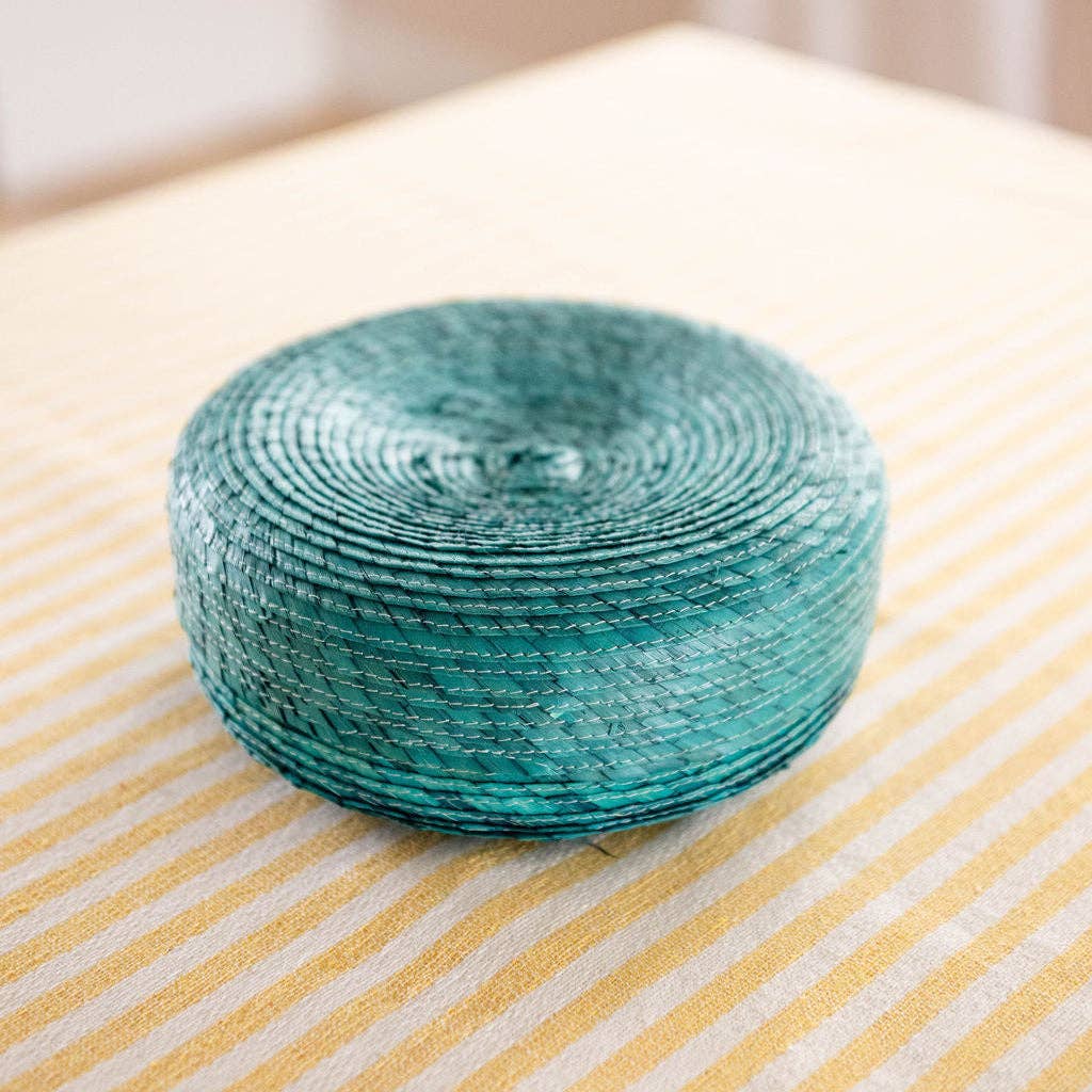 Palm Tortilla Warming Basket with Lid - Green