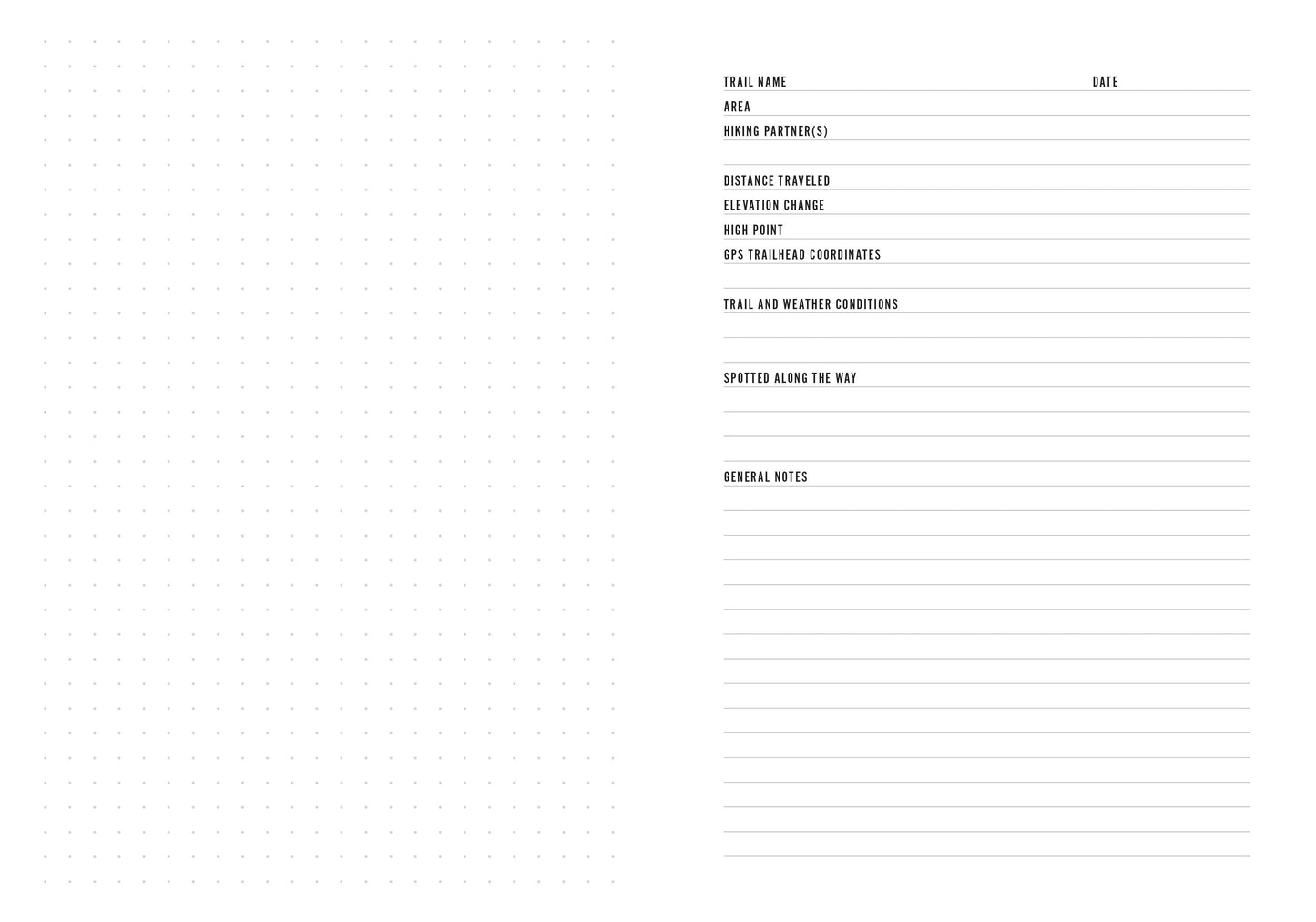 Trail Notes - Notebook