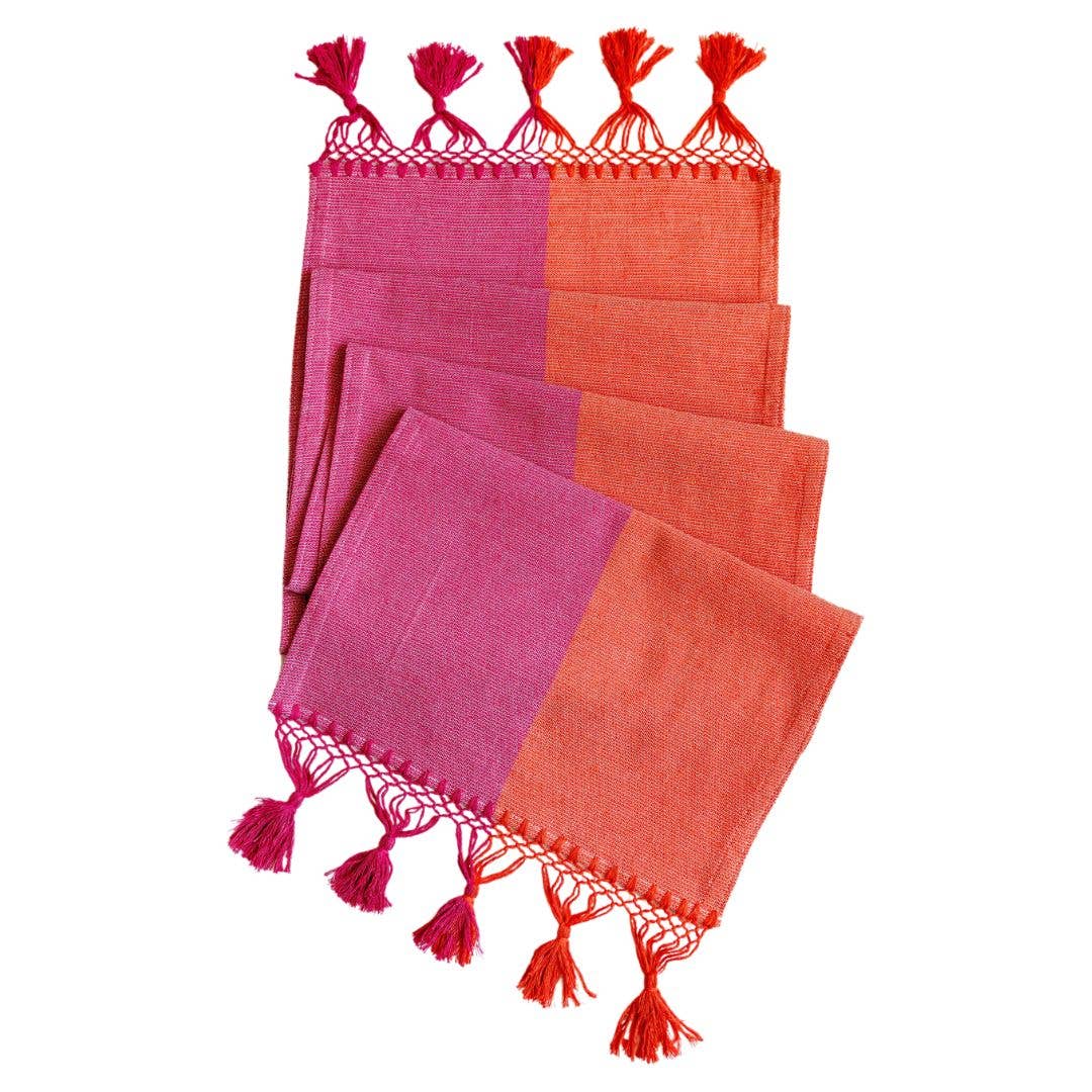 Table Runner - Rosa Mexicano Pink and Orange