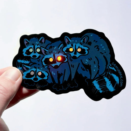 Raccoon Holo Sticker