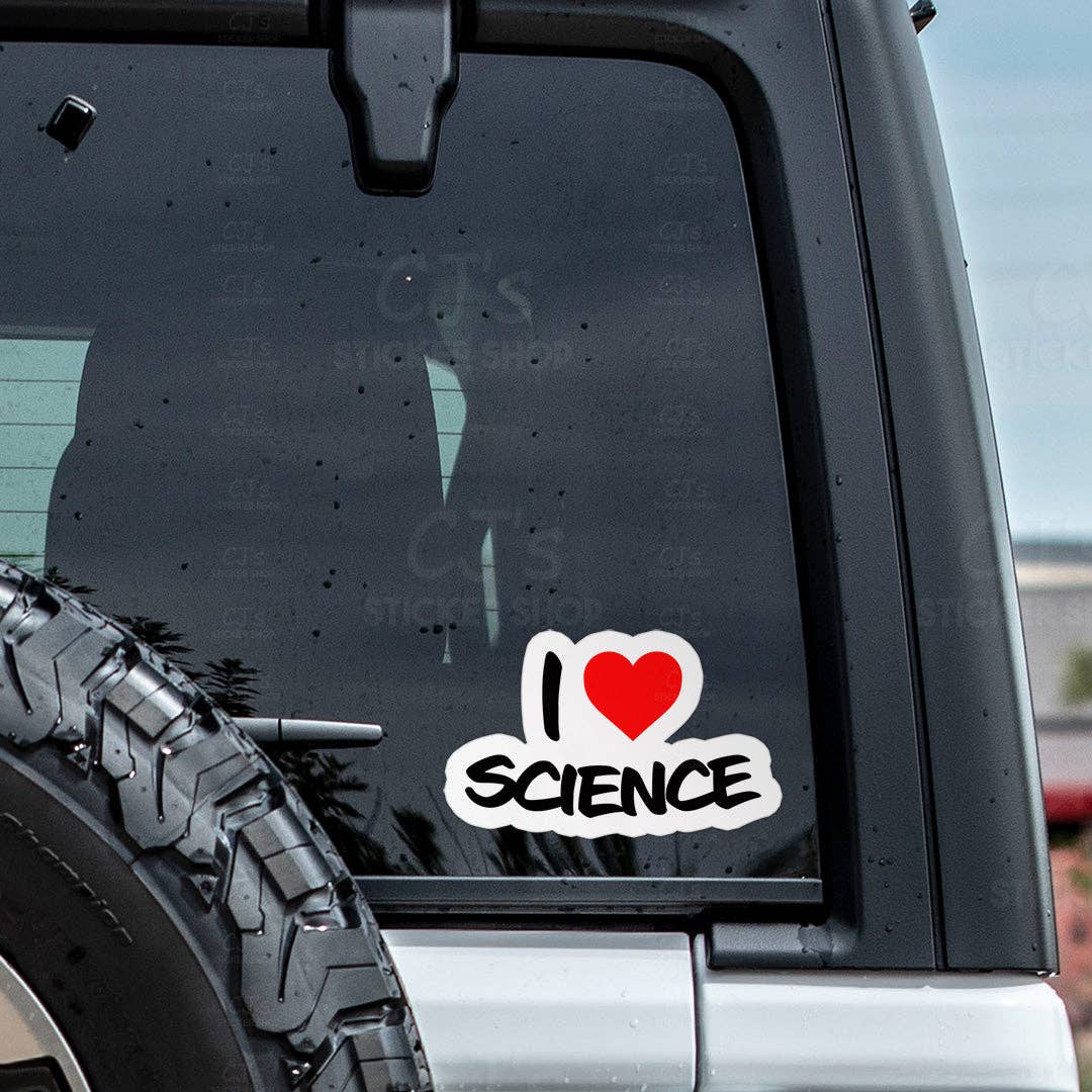 I Love Science Sticker Vinyl Decal