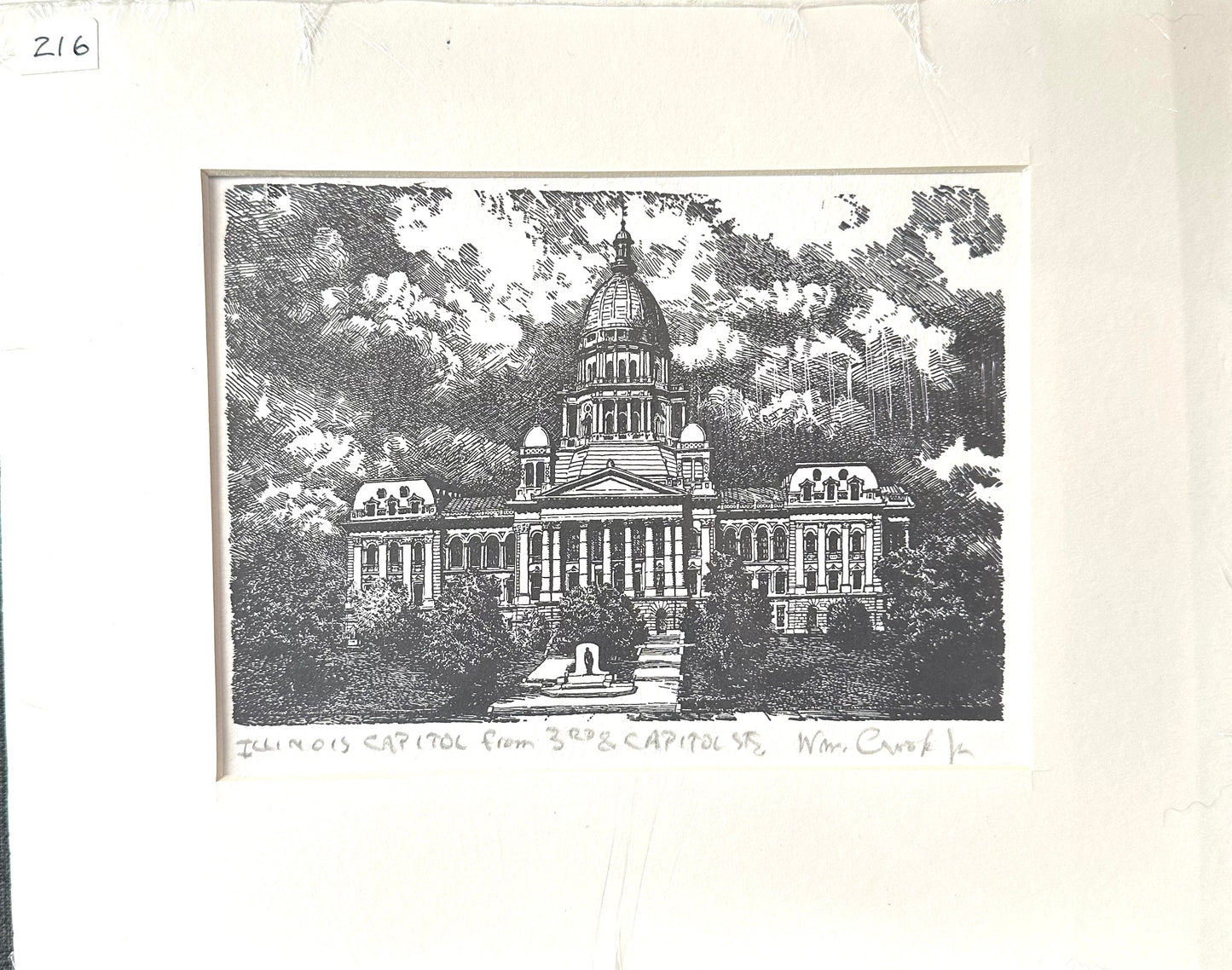 "Illinois Capitol from 3rd & Capitol Street" Art Print