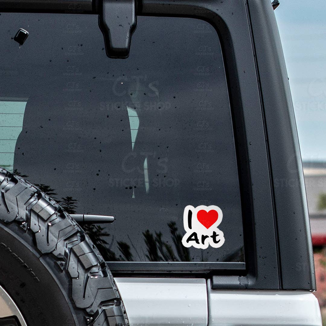 I Love Art Sticker Vinyl Decal