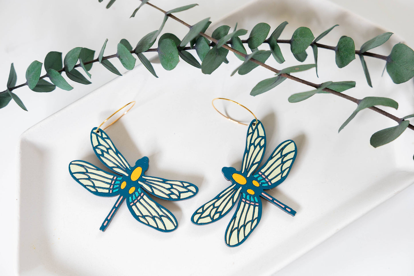 Dragonfly Hoop Earrings