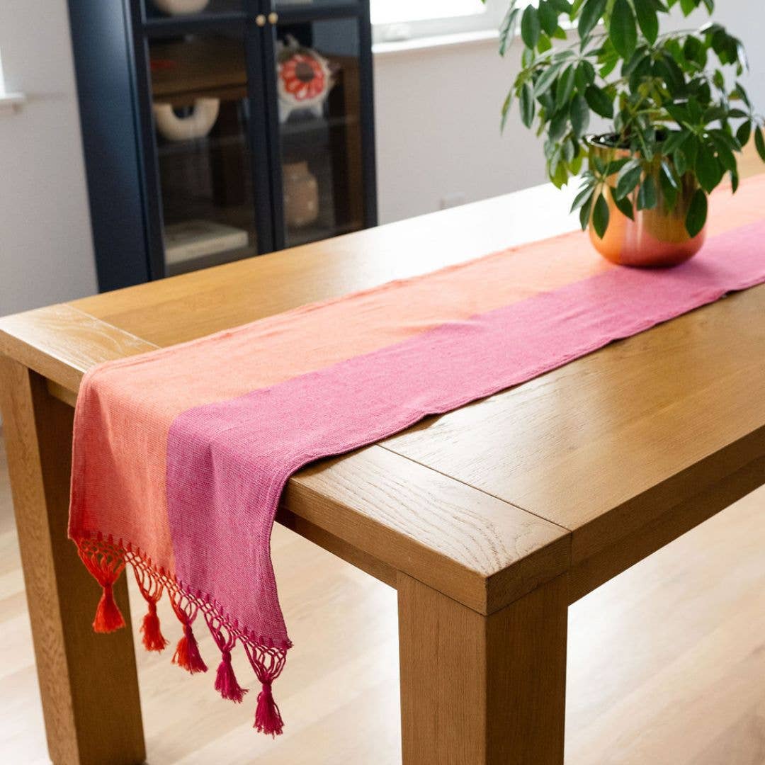 Table Runner - Rosa Mexicano Pink and Orange