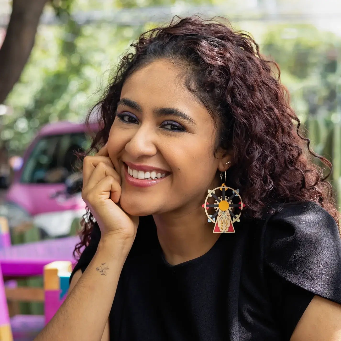 Ferris Wheel Hoop Earrings