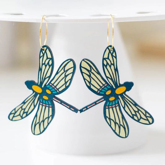 Dragonfly Hoop Earrings