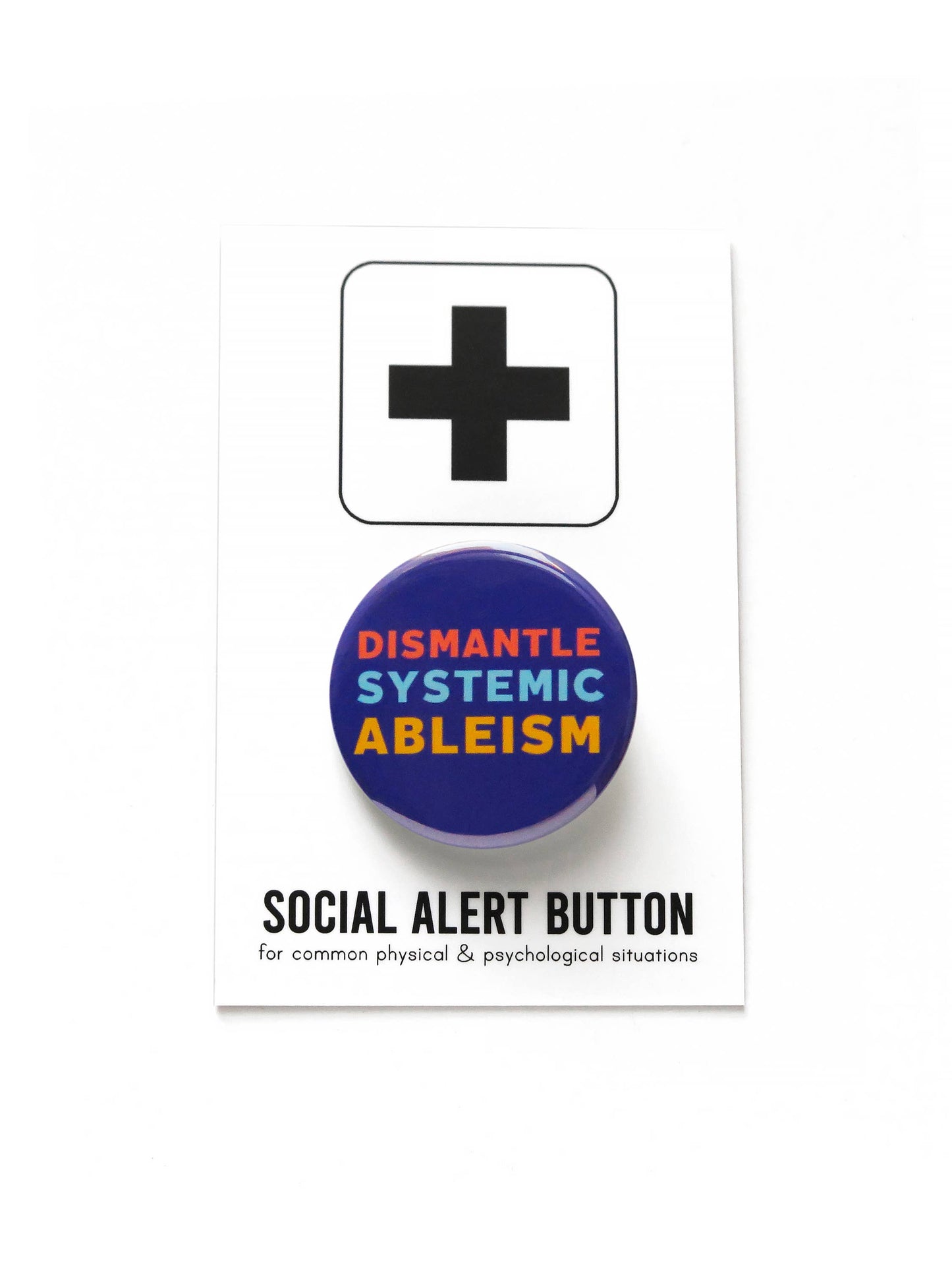 DISMANTLE SYSTEMIC ABLEISM Pinback Button