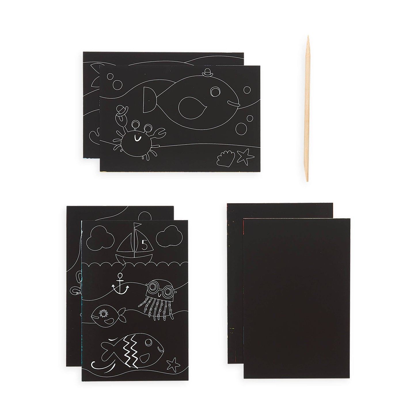 Scratch & Scribble Mini Scratch Art Kit - Friendly Fish