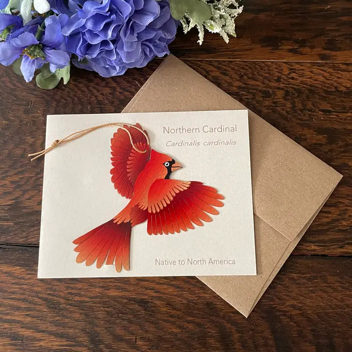 Cardinal Ornament + Notecard